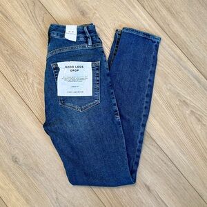 Good American Good Legs Crop Skinny Jeans, Size 4/27, NWT